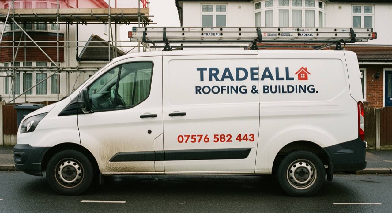 Tradeall branded van outside a Southampton job
